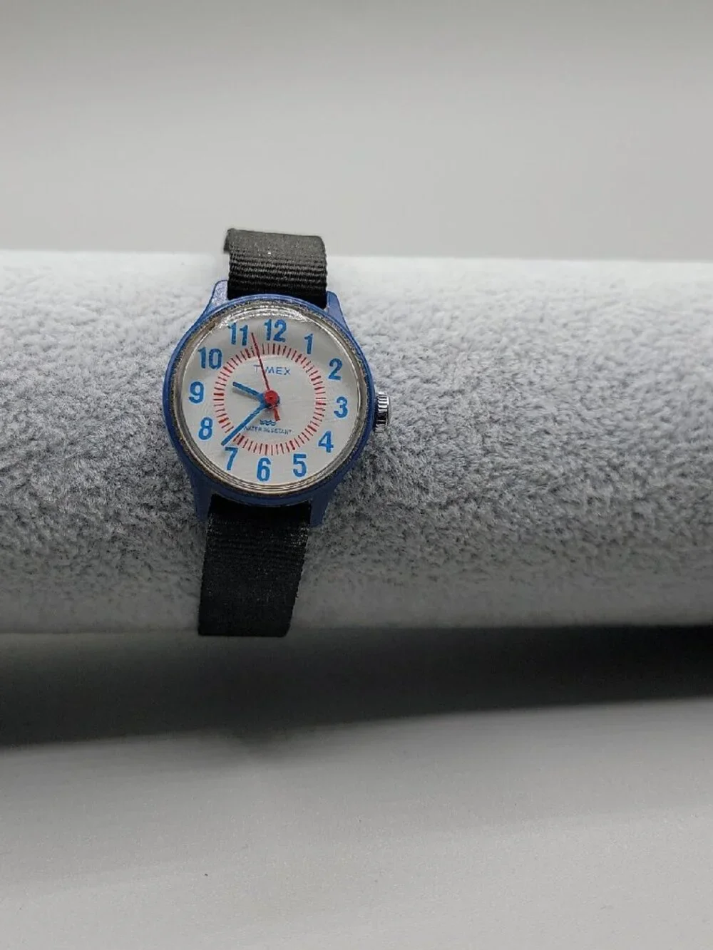 Vintage 1980s Timex Fun Timers Blue Mechanical Watch 25mm 7